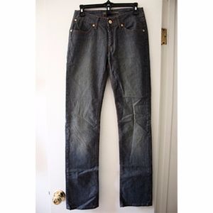 $324 SUPERFINE Straight Cut Jeans Sz. 26  Italy